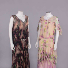TWO PRINTED EVENING OR PARTY DRESSES, NEW YORK, 1929-1931
