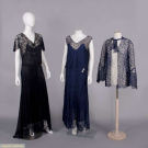 TWO SILK LACE EVENING GOWNS, c. 1930