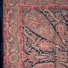 WOVEN SILK PAISLEY TABLE COVER, MID 19th C