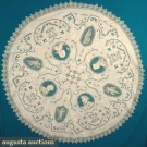 ROUND FRENCH KINGS LACE CLOTH, c. 1900