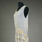 BEADED WHITE CHIFFON FLAPPER DRESS, 1920s