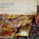 14 PRINTED FLORAL MFGR. SWATCH CARDS, c. 1930