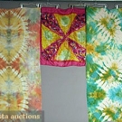 3 PIECES TIE-DYE SILKS, PRE-1930