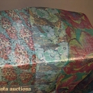 3 PRINTED FLORAL LAME SAMPLE CARDS, 1930s