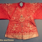SILK EMBROIDERED ROBE, CHINA, 19th C