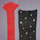 JAPANESE TIE DYED SILK SCARF, c. 1930