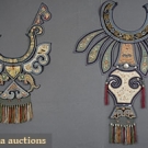 2 CHINESE EMBROIDERED COLLARS, c. 1900